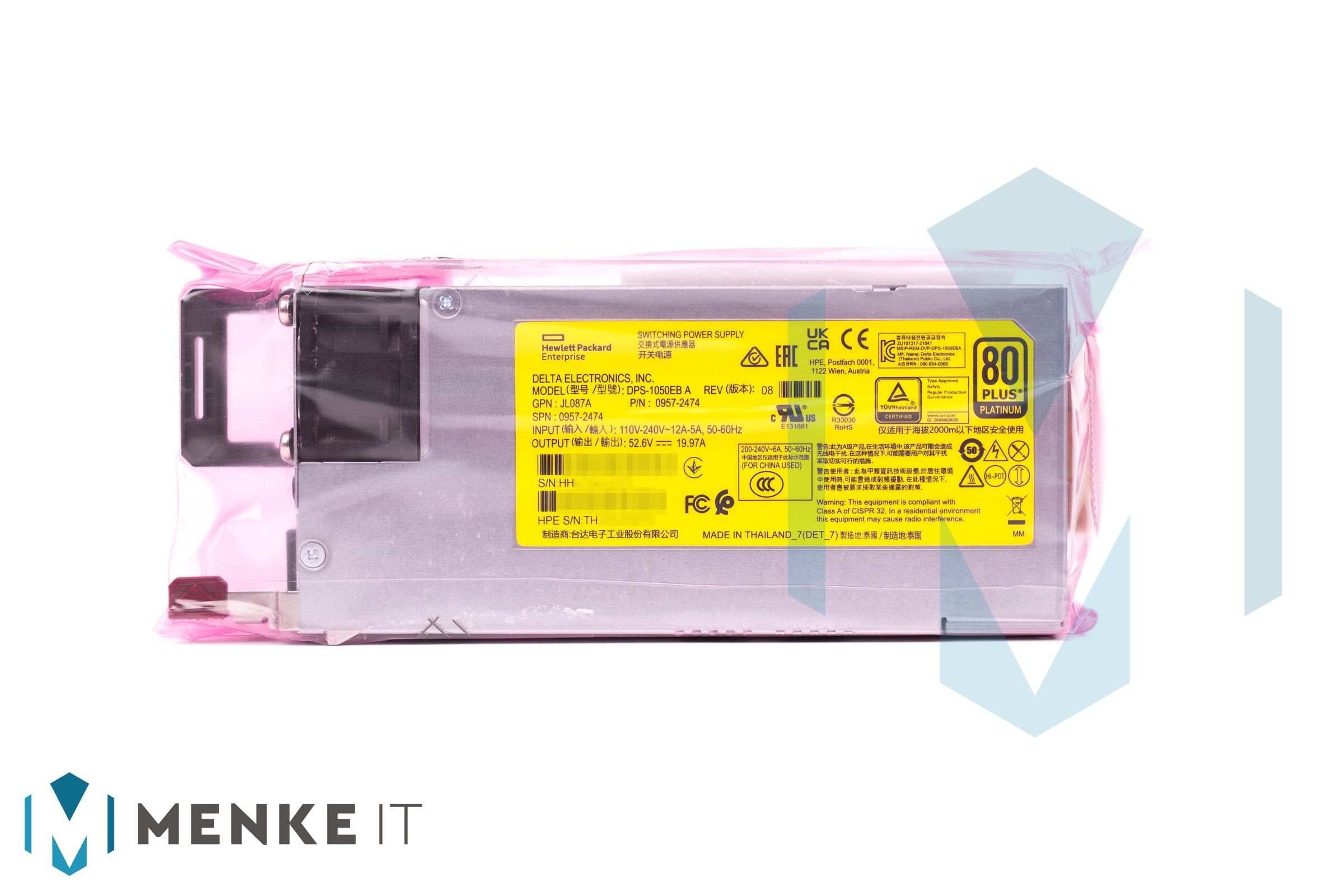 HPE Aruba X372 54VDC 1050W 110-240VAC Power Supply 2930M/3810M JL087A